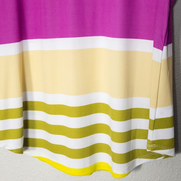 Liz Claiborne Sleeveless Top Colorblock Stripe Plus Size 1X Bold Pattern - Picture 4 of 6